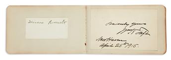 (ALBUM.) Autograph album containing over 80 items Signed, or Signed and Inscribed, by notables,